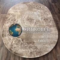 Турецкий ковер VEIVET 10172 Коричневый овал